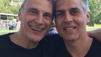 L'ancien gardien de l'OM Gaëtan Huard et le chirurgien Jean-Pierre Franceschi.