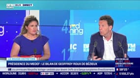 "Arrêtons cette chasse au riche" indique Geoffroy Roux de Bézieux, président du Medef après 5 ans de mandat
