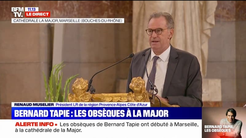 Renaud Muselier lors des obsèques de Bernard Tapie: "Tu semblais invincible (...) Moi je n'étais pas prêt"'