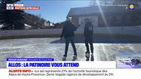Val d'Allos: une patinoire de vraie glace au Crazy Park