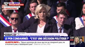  "Ce n'est pas une décision de justice, c'est une décision politique", fustige Marine Le Pen (RN) après sa condamnation