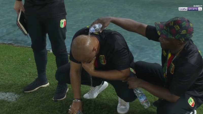 Eric Chelle revient sur l'anecdote de la bouteille d'eau sur la tête à la CAN 2023 avec le Mali