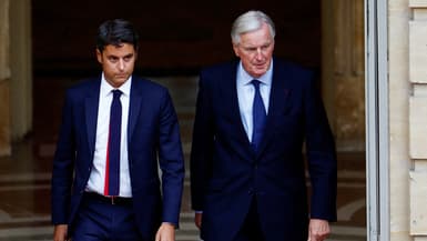 Gabriel Attal et Michel Barnier, le 5 septembre 2024