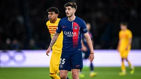 Lucas Beraldo lors de PSG-Barça, le 10 avril 2024 en Ligue des champions
