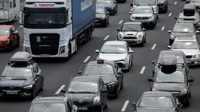 Embouteillage sur l'autoroute A7 près d'Orange, dans le sud-est de la France, le 16 août 2024 (photo d'illustration).