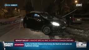 Neige à Chateau-Chinon dans la Nièvre: "C'est génial la neige, ça change de la flotte et de la chaleur" ! 