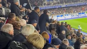 L'énorme colère de Pablo Longoria en tribune après le carton rouge de Cornelius à l'Abbé-Deschamps, 22 février 2025