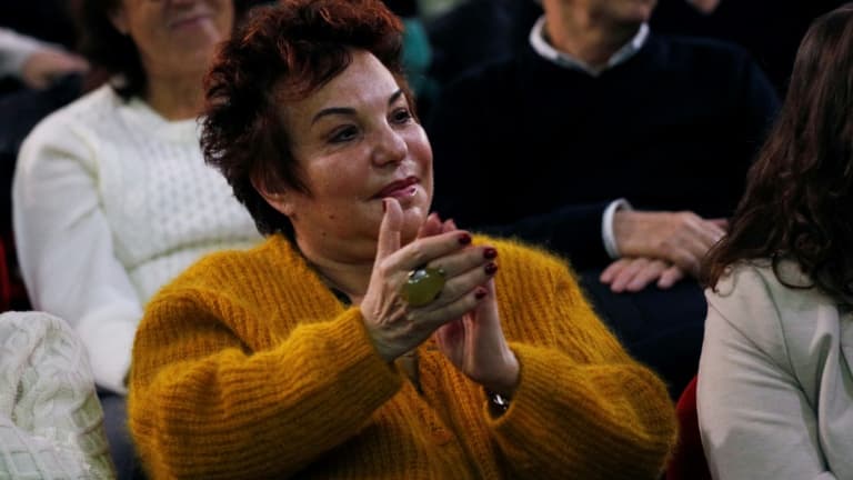 La sénatrice Europe-Ecologie/Les Verts (EELV) Esther Benbassa, au congrès de son parti, à Saint-Denis (Seine-Saint-Denis), le 30 novembre 2019