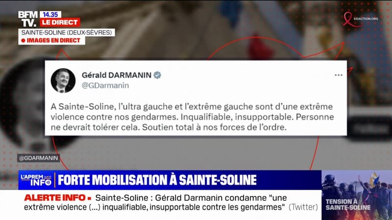Sainte-Soline: Gérald Darmanin apporte son 