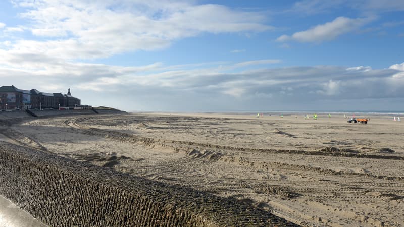 Vue d'une plage de Berck. 