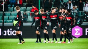 Les joueurs du Spartak Moscou lors d'un match de Ligue Europa en Pologne, le 9 décembre 2021