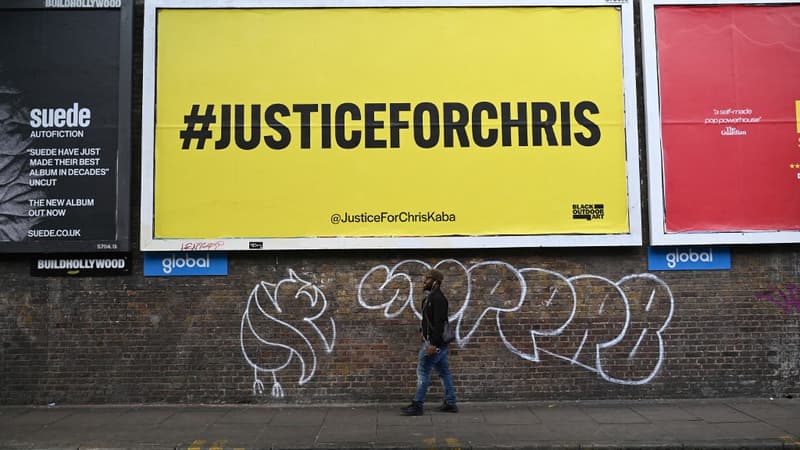 Une affiche réclamant justice pour Chris Kaba, le 16 septembre 2022