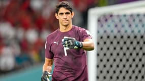 Yassine Bounou lors du match du Maroc contre l'Espagne au Mondial 2022
