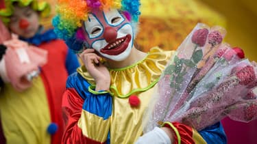 Un clown à Pékin, en Chine, en février 2013.