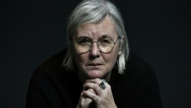 Marie Buisson, candidate à la tête de la CGT, le 21 décermbre 2022 à Paris