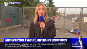 Paris: les toxicomanes évacués des jardins d'Éole restent à côté du parc