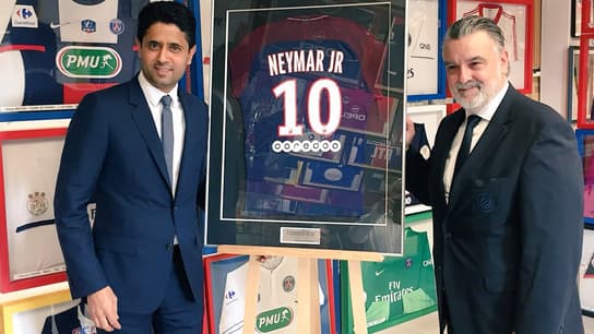 Nasser Al-Khelaïfi (PSG) et Laurent Nicollin (Montpellier)