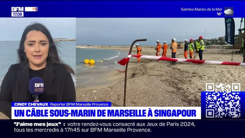Marseille: la pose du câble fibre reliant la ville à Singapour a commencé
