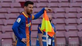Lionel Messi face à l'Atlético, le 8 mai 2021.