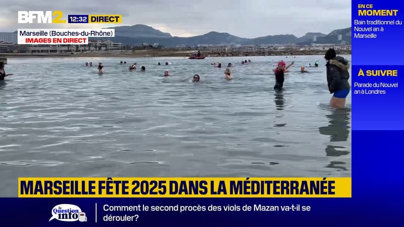 Les Marseillais ont pris leur premier bain de 2025 pour fêter la nouvelle année !