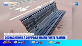 Dieppe: la mairie porte plainte après des dégradations sur plusieurs bancs de la ville