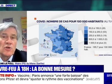 Couvre-feu à 18h: le maire du Mans, Stéphane Le Foll, regrette "que la décision s'applique de la même manière partout"