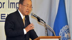 Le secrétaire général de l'ONU, Ban Ki-moon, vendredi 23 août.