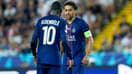 Ousmane Dembélé et Marquinhos avec le PSG lors de la Supercoupe de l'UEFA le 13 août 2025