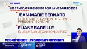 Départementales et régionales: les candidats pour la vice-présidence pressentis 