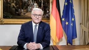Le président allemand Frank-Walter Steinmeier lors d'une rare allocution télévisée ce samedi 11 avril.