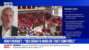 Budget 2026: "On voit bien que les débats sont hors de tout contrôle [...] J'ai envie de dire aux députés 'arrêtez cette débauche d'amendements'", déclare François de Rugy (Renaissance)