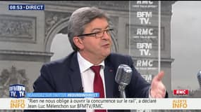 Jean-Luc Mélenchon face à Jean-Jacques Bourdin en direct