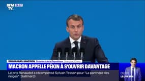 À Shanghaï, Emmanuel Macron plaide pour un accord commercial entre la Chine et les États-Unis "qui préserve les intérêts" des autres pays