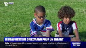 Ces deux enfants ont reçu un beau cadeau d'Antoine Griezmann à la fin du match mardi