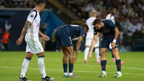 Bradley Barcola lors de la Supercoupe d'Europe entre le PSG et Tottenham, le 13 août 2025 à Udine