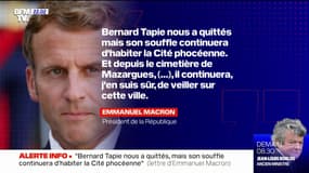 "Une force, une volonté": Macron rend hommage à Tapie dans "La Provence"