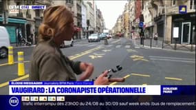Rue de Vaugirard: la coronapiste opérationnelle