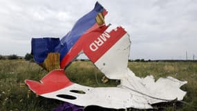 Débris de l'avion malaisien, qui s'est écrasé près de Chakhtarsk, en Ukraine, le 17 juillet 2014.