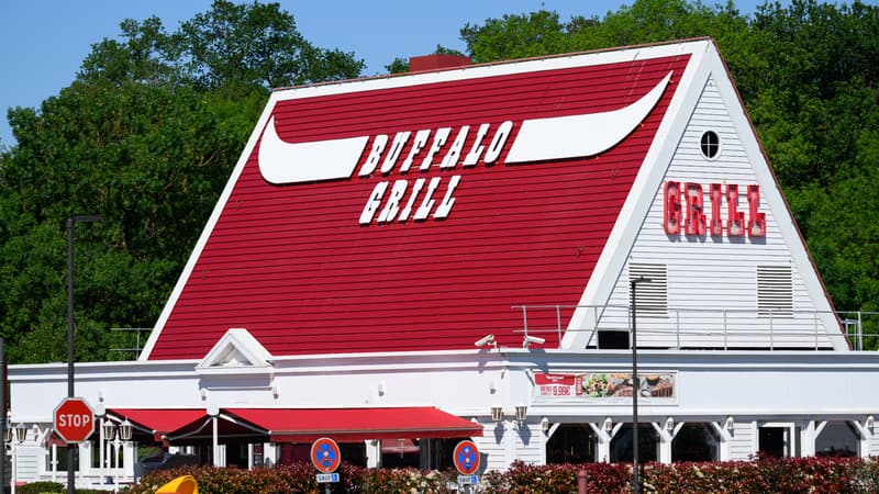 Cette photo montre un restaurant Buffalo Grill à Ancenis, dans l'ouest de la France, le 29 avril 2025.