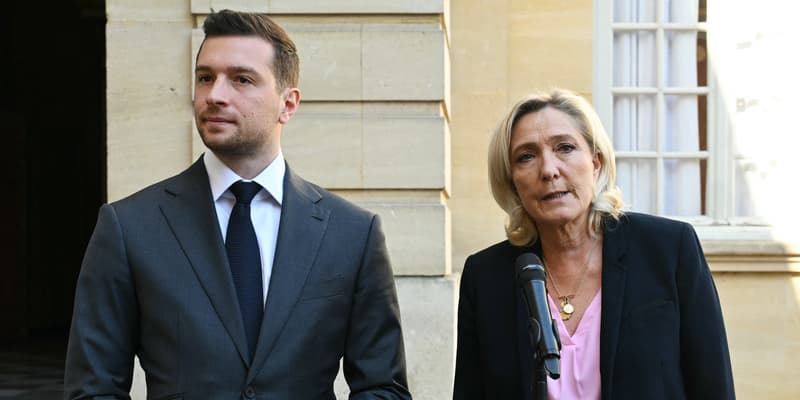 Jordan Bardella et Marine Le Pen à Matignon le 30 avril 2025