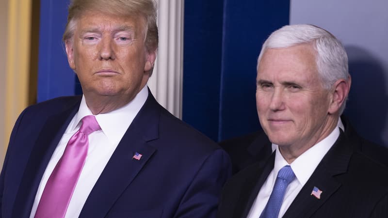 Le président américain Donald Trump et son vice-président Mike Pence, le 27 février 2020