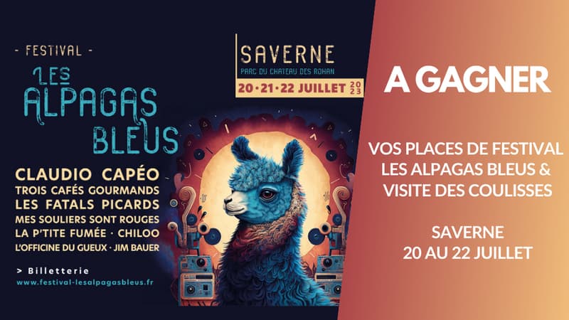 A Gagner : vos places et votre visite des coulisses du festival les Alpagas bleus