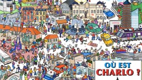 L'artiste villeurbannais Ob1 dessine un "où est Charlie" avec des célébrités de Lyon