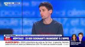 "On a des lits qui existent mais il n'y a personne à mettre autour": William Perel (SNPI) dénonce le manque de personnel à l'hôpital