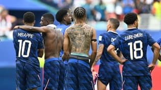 Les joueurs de l'équipe de France après la défaite contre l'Angleterre le 18 juillet 2026 à Miami