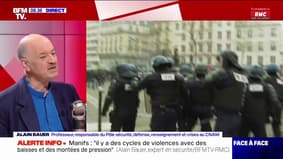  Alain Bauer, expert en sécurité: "La police s'adapte aux manifestants et c'est pas l'inverse"