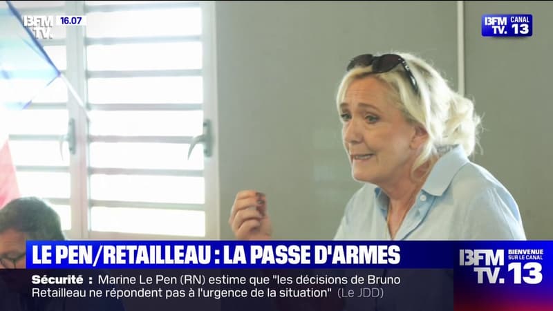 Marine Le Pen étrille le gouvernement et dans son viseur: le ministre de l'Intérieur Bruno Retailleau