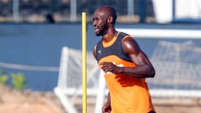 Eliaquim Mangala à l'entraînement avec Valence en septembre 2020