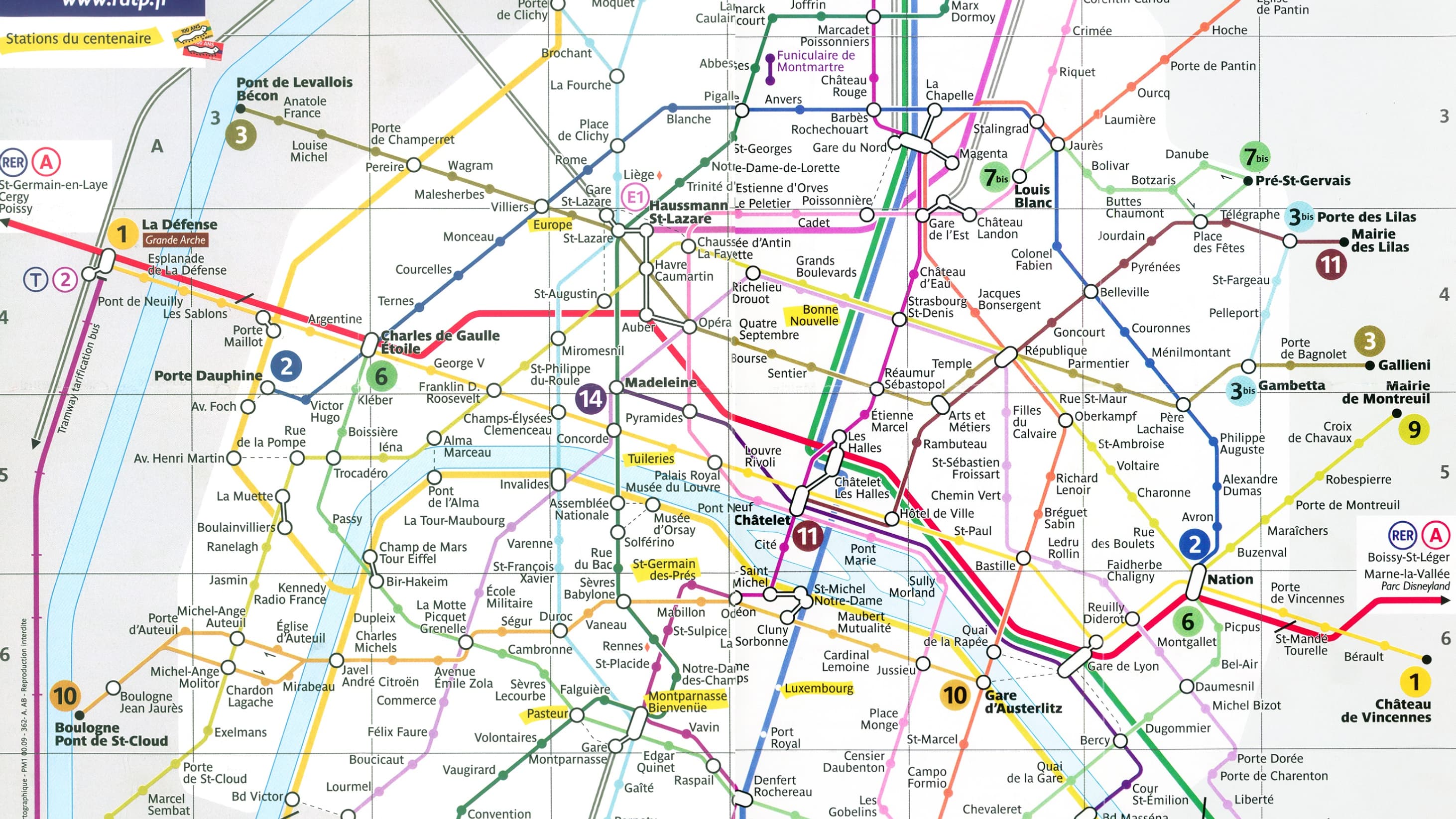 Le plan du métro en 2000. 