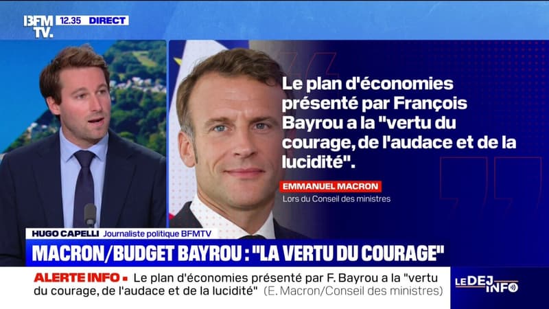 Budget 2026: pour Emmanuel Macron, le plan d'économies présenté par François Bayrou a la 